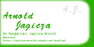 arnold jagicza business card